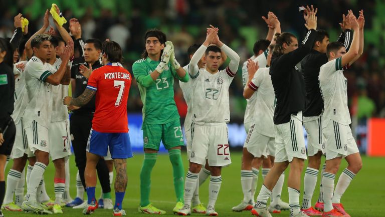 Jugadores de la Selección Mexicana tras un amistoso 