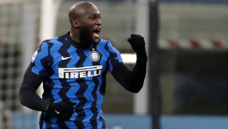 Romelu Lukaku en un partido con el Inter