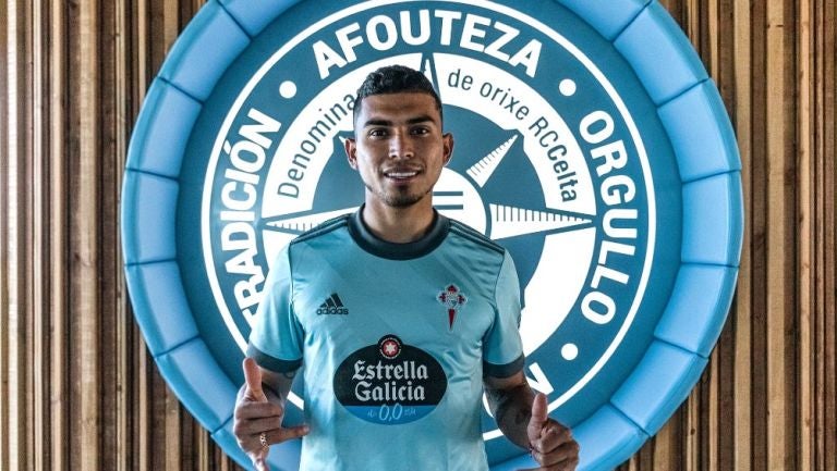 Orbelín Pineda en su llegada al Celta de Vigo