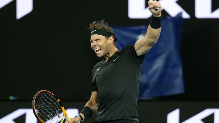 Rafael Nadal celebra triunfo en Melbourne 