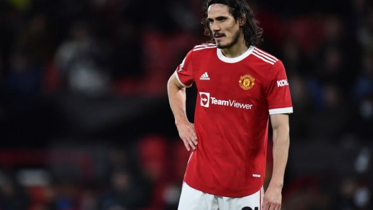 Edinson Cavani con el Manchester United 