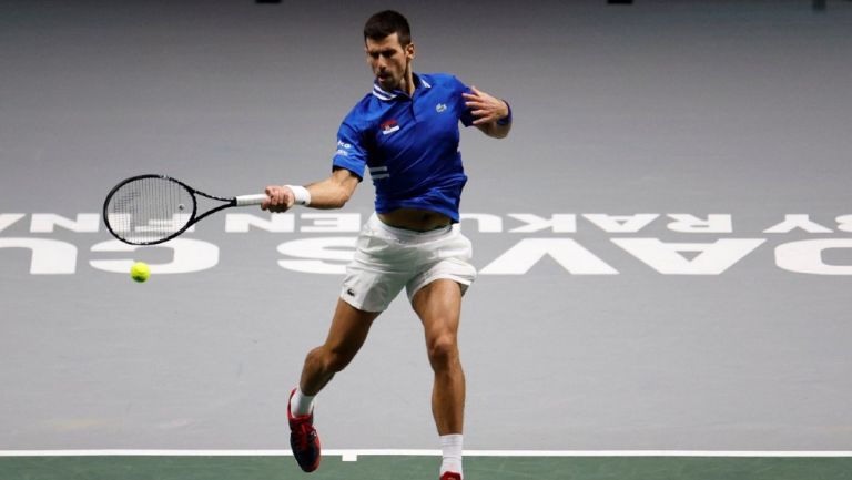 Novak Djokovic durante un partido de tenis