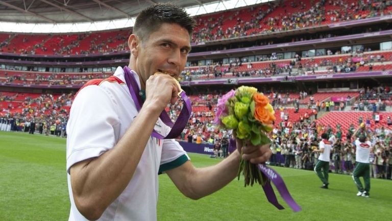 Peralta con la medalla de oro de Londres 2012