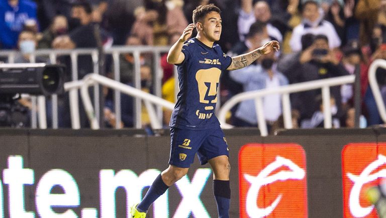 Marco García en el partido ante Gallos