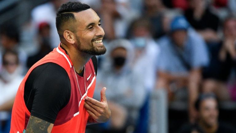 Nick Kyrgios en acción en el Abierto de Australia