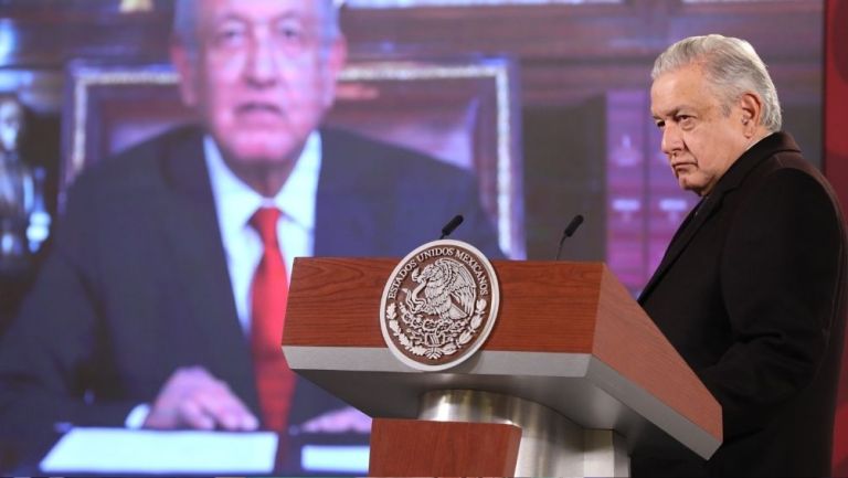 López Obrador durante su conferencia mañanera 