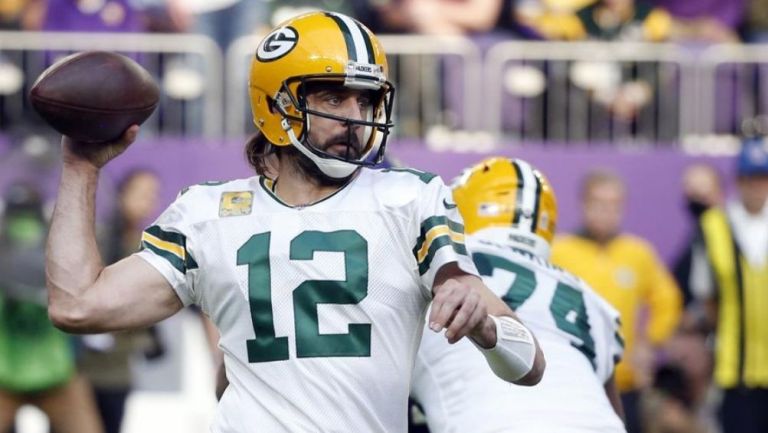 Aaron Rodgers en un partido