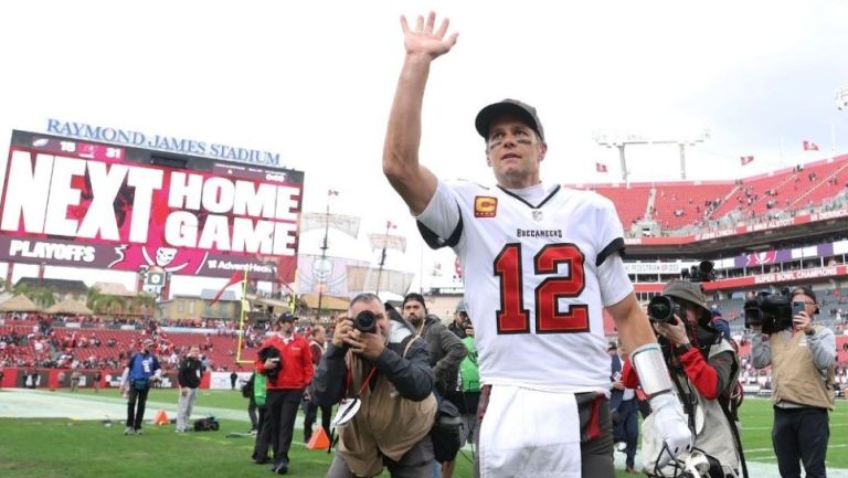 Tom Brady al finalizar el partido de Tampa Bay