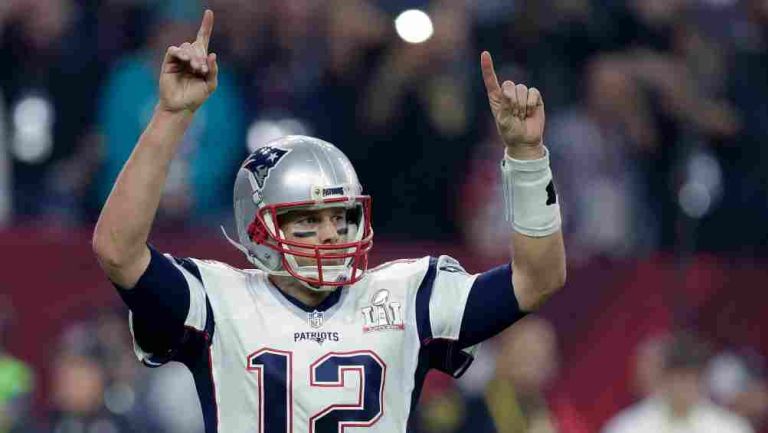 Tom Brady en el festejo de un Super Bowl