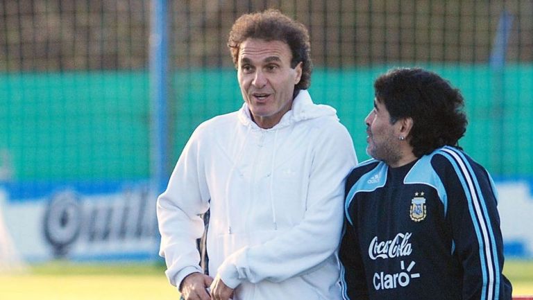 Ruggeri y Maradona con Argentina