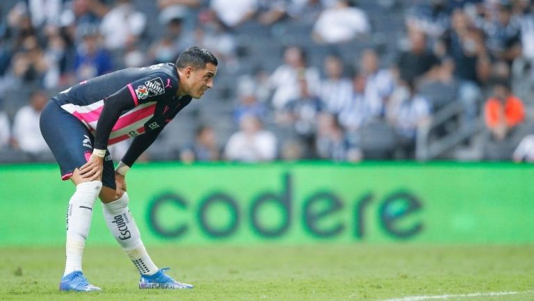 Funes Mori en partido con Rayados 