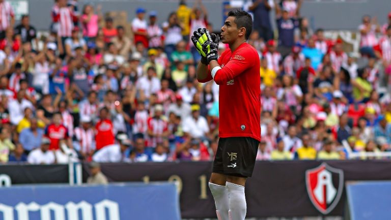 Oswaldo Sánchez en un partido de Leyendas