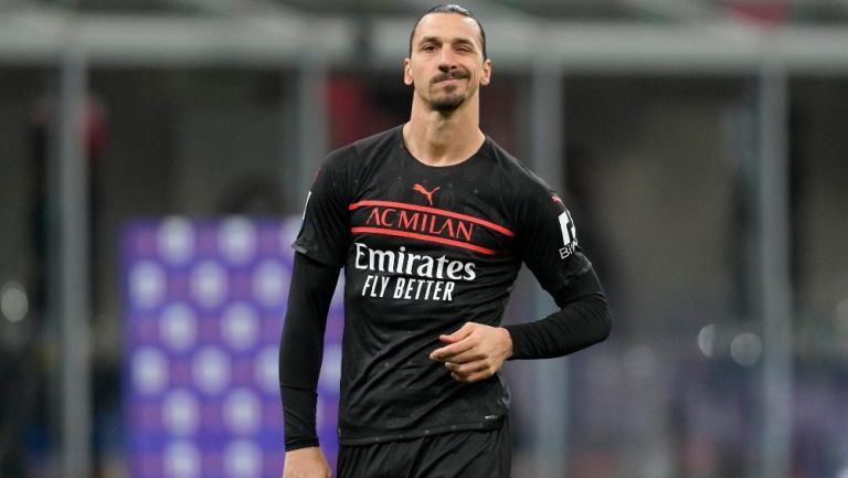 Zlatan Ibrahimovic en un partido del Milan