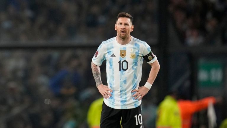 Messi en un partido con Argentina 