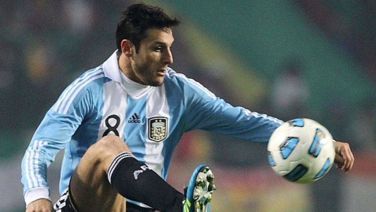 Zanetti en un juego con Argentina 