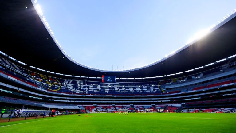 Estadio Azteca previo a un duelo de Cruz Azul