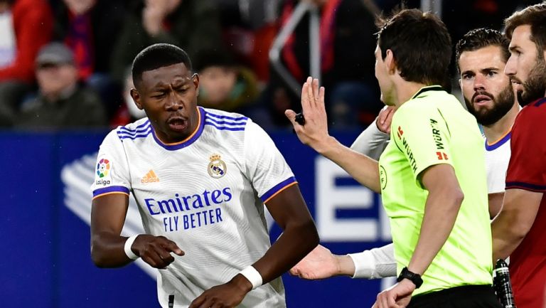 David Alaba en un partido con el Real Madrid