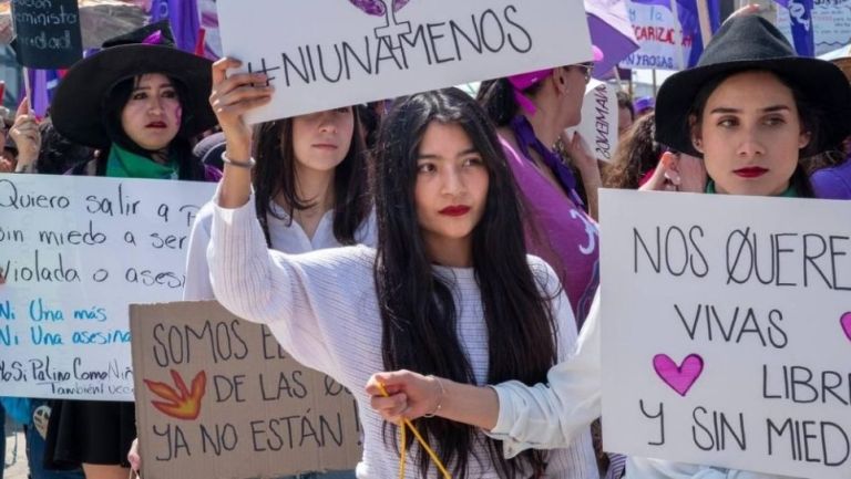 Mujeres durante la marcha