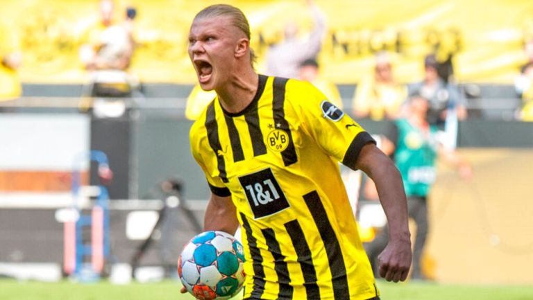 Haaland en su último partido con el BVB