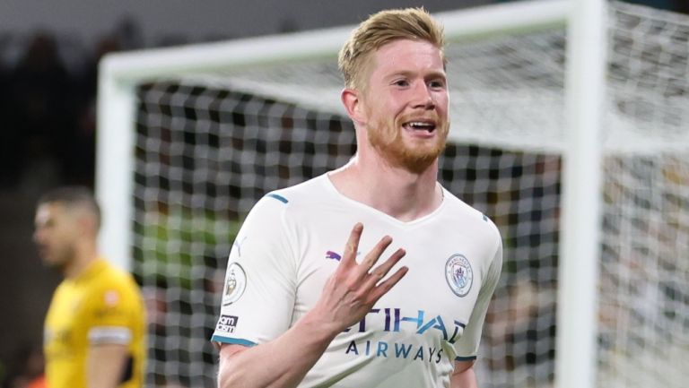 Kevin de Bruyne celebrando un gol 