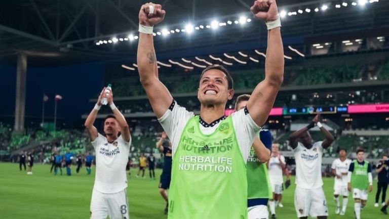 Chicharito tras un partido del Galaxy