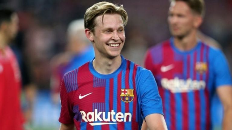 Frenkie de Jong tras un partido del Barcelona