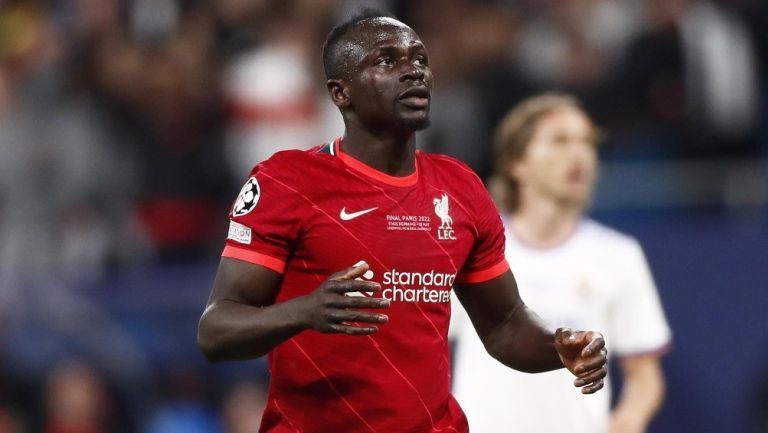 Sadio Mané jugando la Final de Champions League con Liverpool