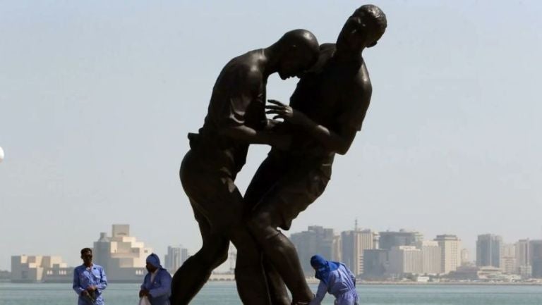 Estatua del cabezazo de Zidane a Materazzi