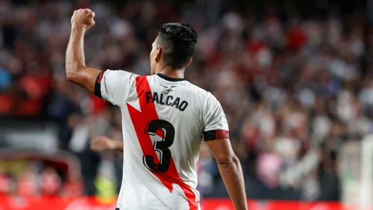 Radamel Falcao durante un partido con el Rayo Vallecano