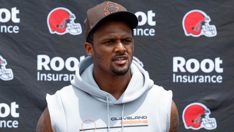 Deshaun Watson en conferencia de prensa