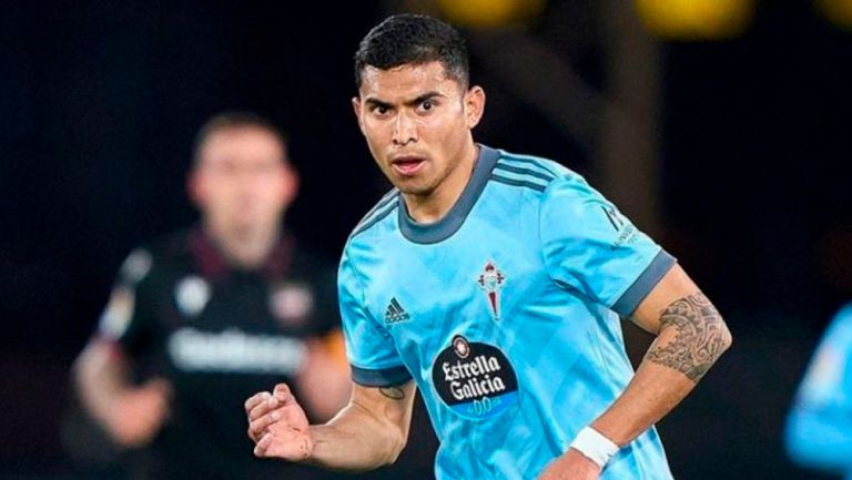 Orbelín Pineda durante un partido del Celta de Vigo