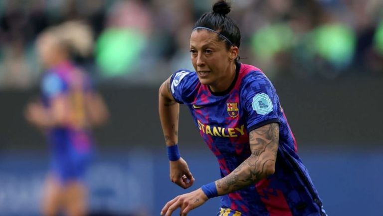 Jennifer Hermoso durante un partido del Barcelona Femenil