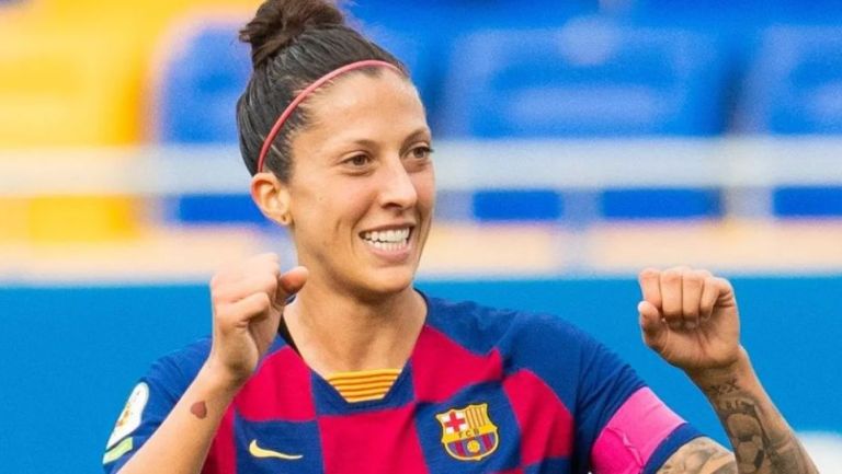 Jennifer Hermoso durante un partido del Barcelona Femenil