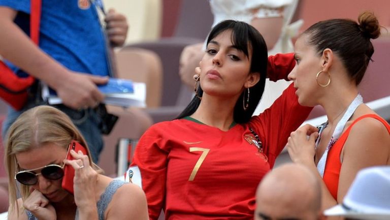 Georgina Rodríguez en un partido de Portugal