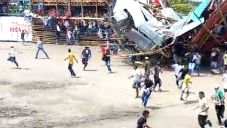 Plaza de toros en Colombia se desplomó