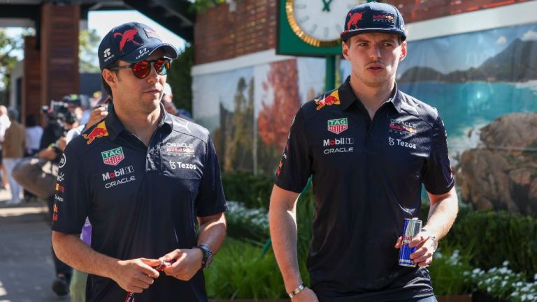 Sergio Pérez y Max Verstappen, pilotos de Red Bull