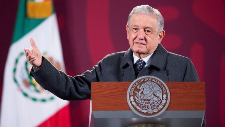 López Obrador en una conferencia 'mañanera'