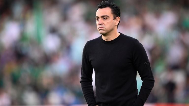 Xavi Hernández en un partido de Barcelona