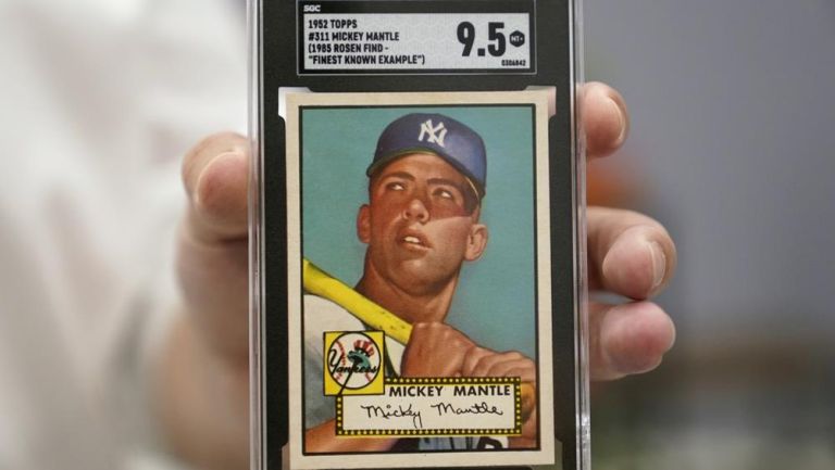 Mickey Mantle: Rara tarjeta de beisbol de 1952 podría superar los 10 mdd