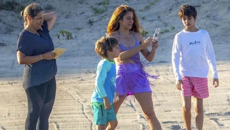 Shakira en playas mexicanas con sus hijos