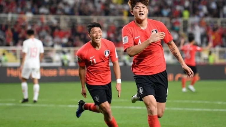 Kim Min-jae en festejo de gol