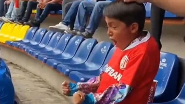 Aficionado del Toluca festejando un gol