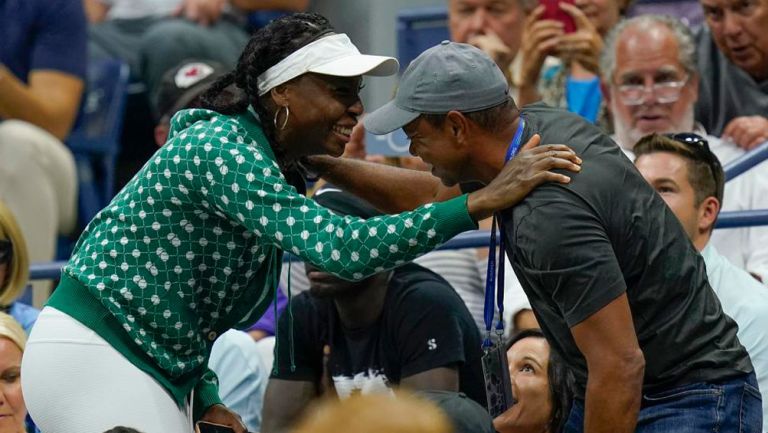 Serena Williams y Tiger Woods en el US Open