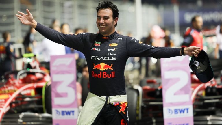 Checo Pérez tras ganar el GP de Singapur
