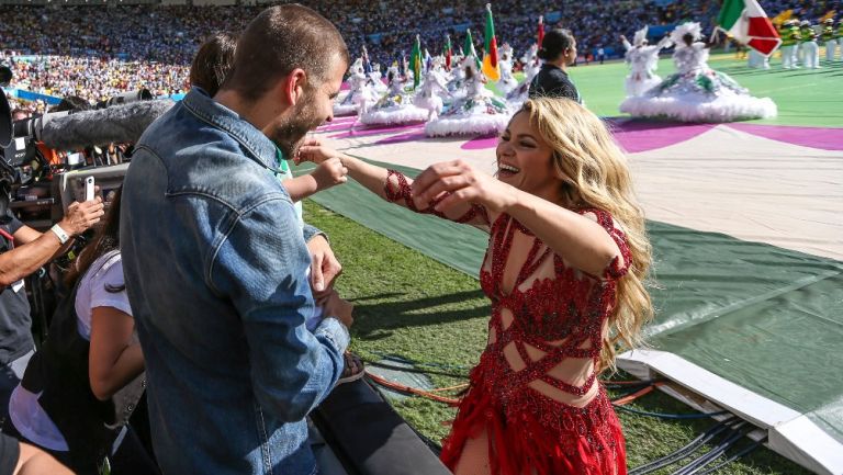 Piqué y Shakira en el Mundial de 2014