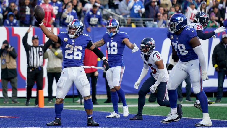 NFL: Daniel Jones y Saquon Barkley guiaron a Giants en triunfo ante Texans