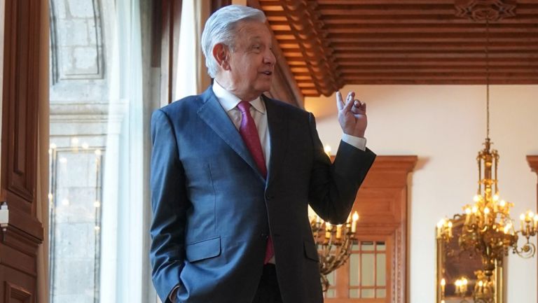 Andrés Manuel López Obrador en Palacio Nacional