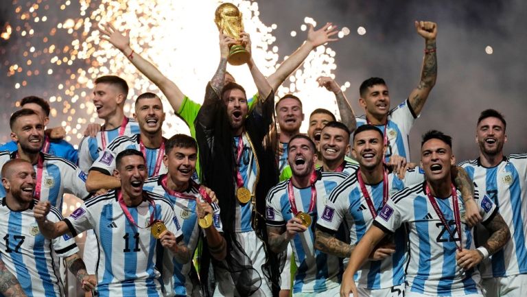 Argentina tras ganar la Copa del Mundo