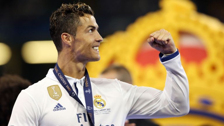 Cristiano Ronaldo tras ganar una Champions