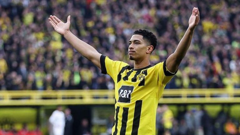 Jude Bellingham celebrando un gol con Borussia Dortmund